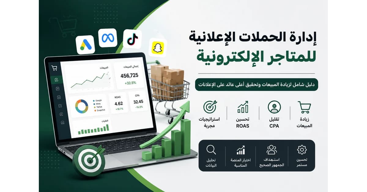 إدارة الحملات الإعلانية للمتاجر الإلكترونية وتحسين المبيعات