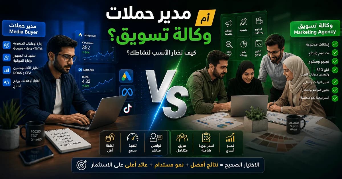 مقارنة بين مدير الحملات الإعلانية ووكالة التسويق